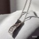 【MS02/K10WG】遺骨ペンダント・完全防水 メモリアルジュエリーMS02 10Kホワイトゴールド・ダイヤモンド7石 ＊チェーン別売選択式
