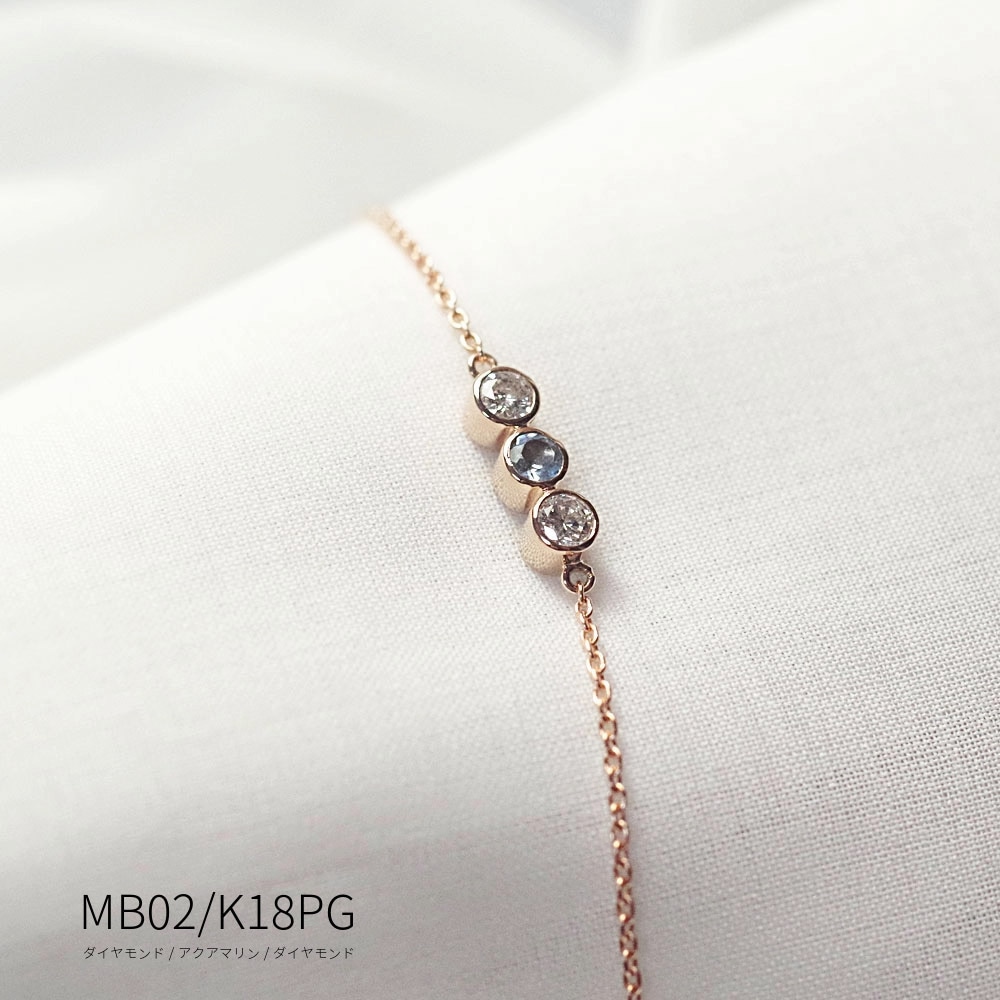 MB02/ԥ󥯥ɡۥꥢ֥쥹å ɿ奨꡼ K10PG ޤ K18PG 3mmߣ