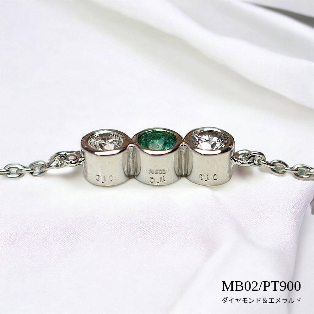 ��MB02/Pt900�ۥ��ꥢ��֥쥹��å� �����ɿ�����������奨�꡼ �ץ���ʡ�������3mm�ߣ���