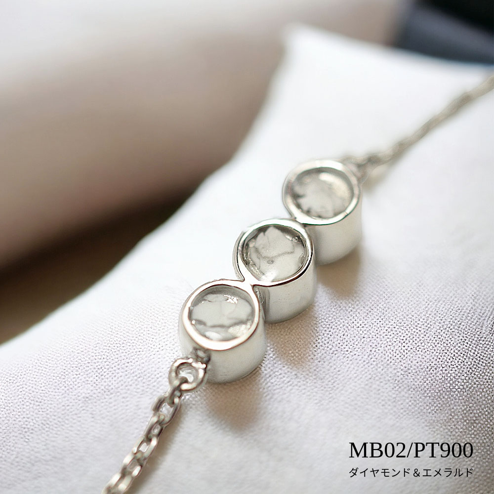 ��MB02/Pt900�ۥ��ꥢ��֥쥹��å� �����ɿ�����������奨�꡼ �ץ���ʡ�������3mm�ߣ���
