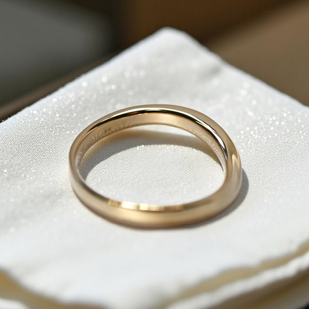 遺骨リング・メモリアルリング,遺骨リング：イエローゴールド製