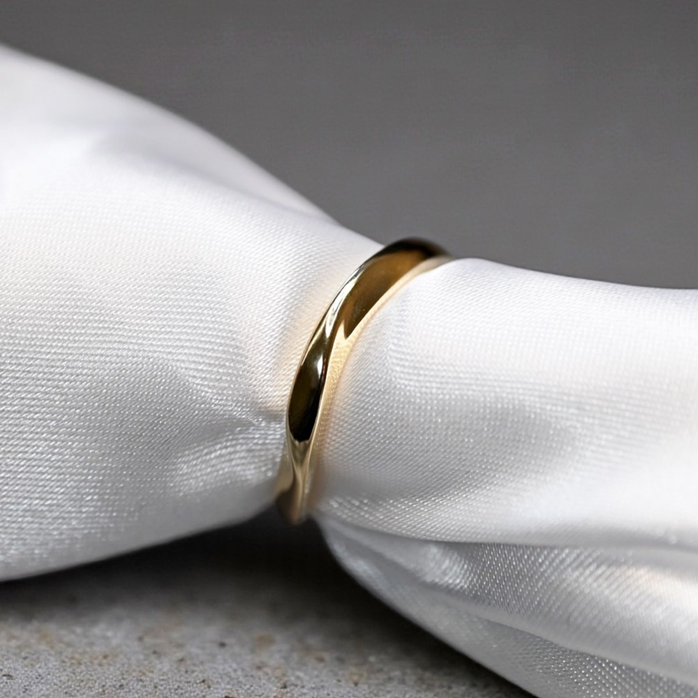 遺骨リング・メモリアルリング,遺骨リング：イエローゴールド製