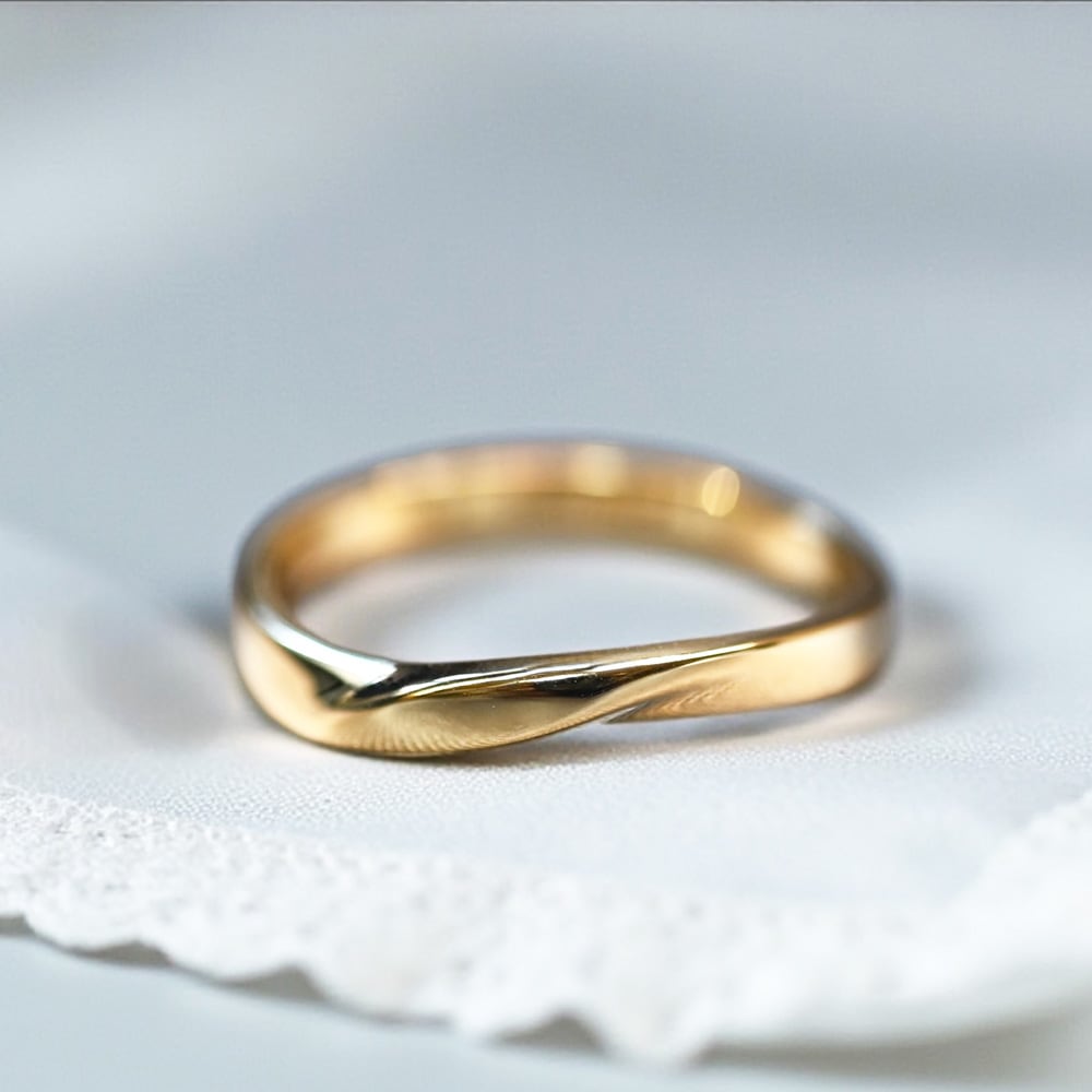 遺骨リング・メモリアルリング,遺骨リング：イエローゴールド製