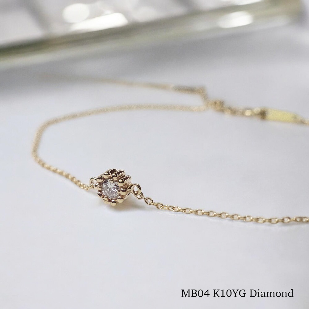 ��MB04/��������������ɡۥ��ꥢ��֥쥹��å� �����ɿ�����������奨�꡼ K10YG or K18YG ��������3mm