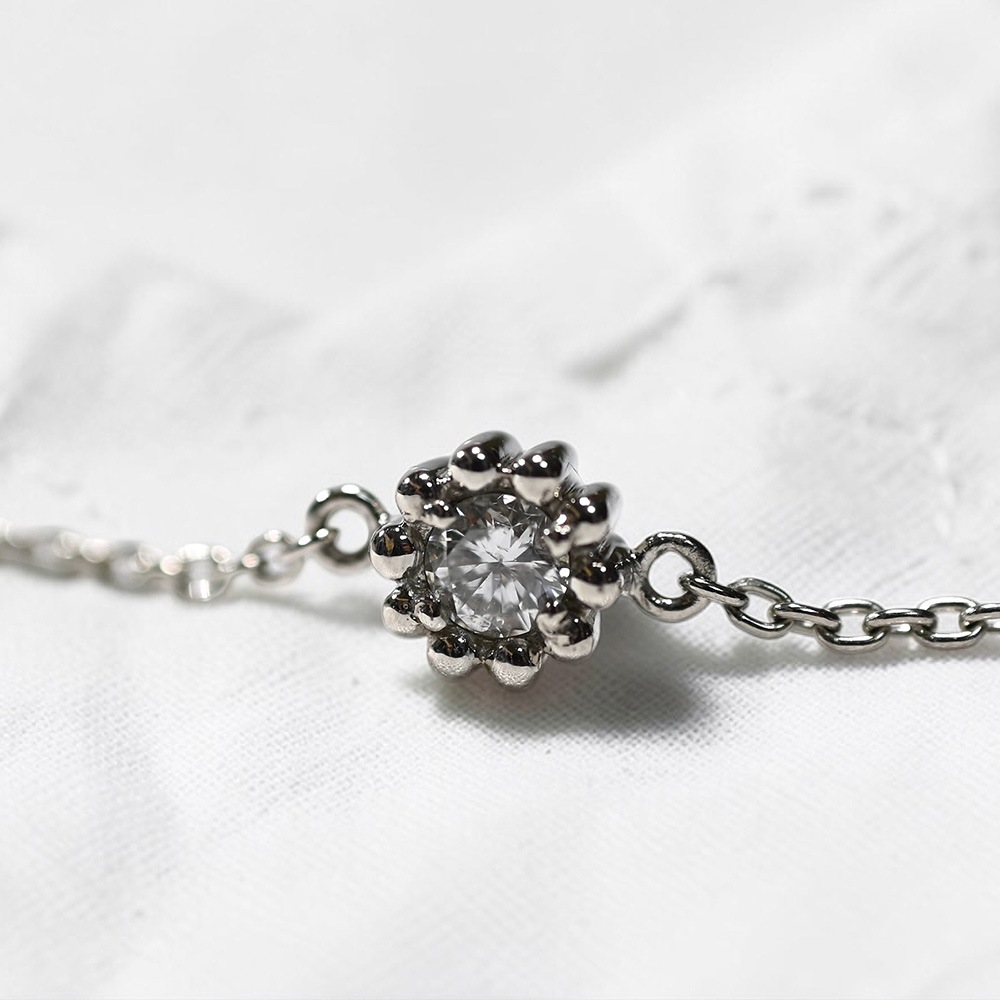 ��MB04/Pt900�ۥ��ꥢ��֥쥹��å� �����ɿ�����������奨�꡼ �ץ���ʡ�������3mm