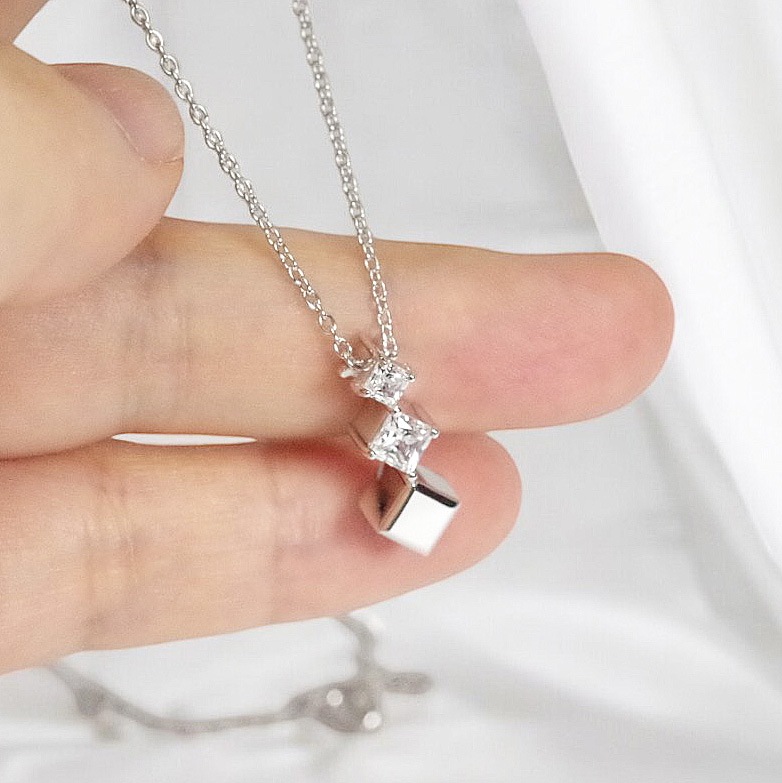 ソウルジュエリー プルトワシリーズ　スクエアクロス【K10WG ホワイトゴールド】  遺骨ペンダント＊都度見積り商品