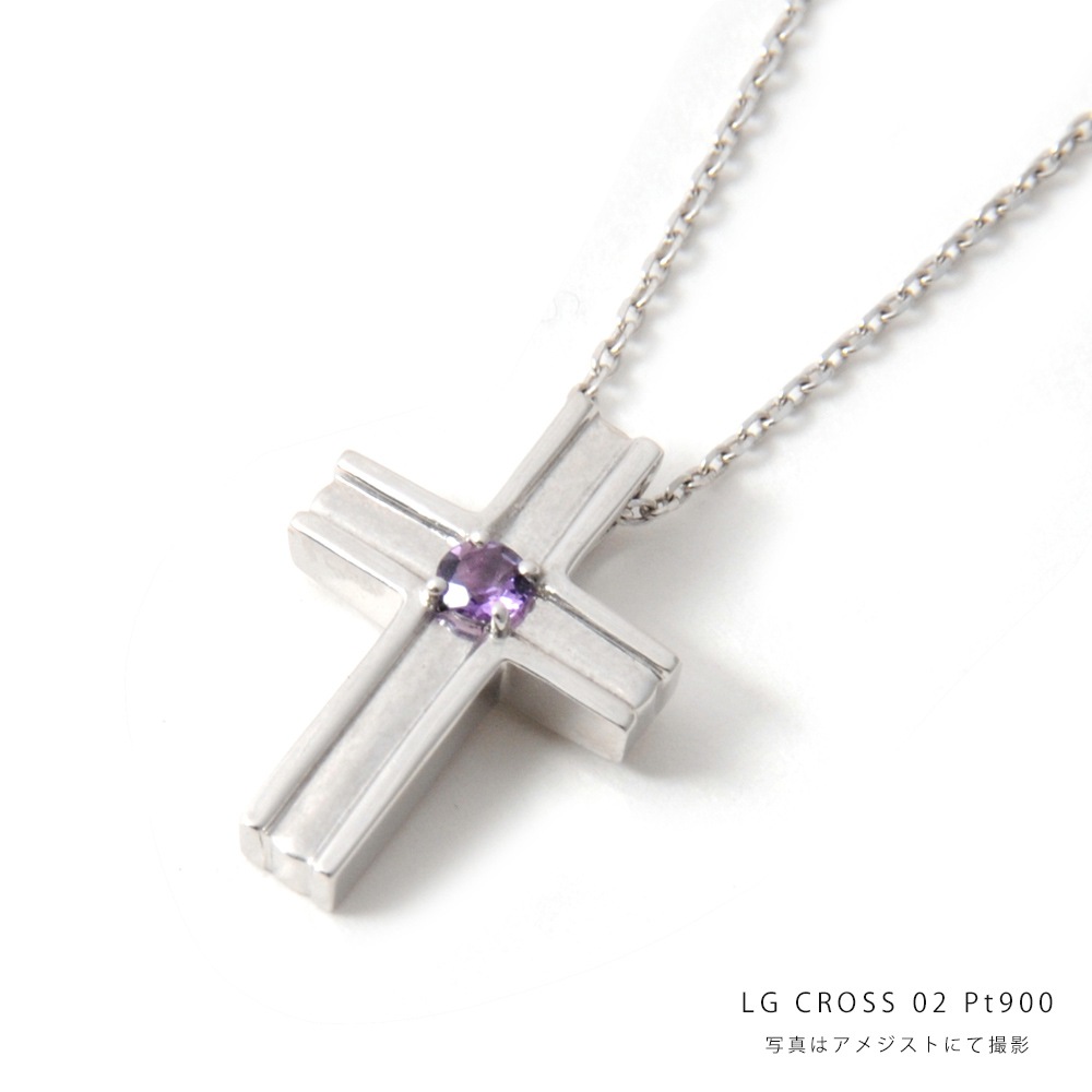 LG CROSS-02 クロス　K18YG (K18PGも可) 3mmの誕生石 [遺骨ペンダント・樹脂タイプ完全防水]   ※本店限定取扱商品