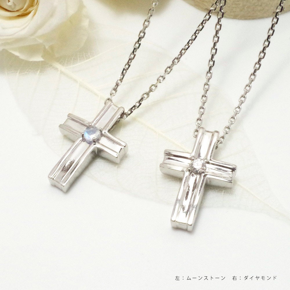 LG CROSS-02 クロス　K18YG (K18PGも可) 3mmの誕生石 [遺骨ペンダント・樹脂タイプ完全防水]   ※本店限定取扱商品