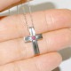 LG CROSS-02 クロス　K18YG (K18PGも可) 3mmの誕生石 [遺骨ペンダント・樹脂タイプ完全防水]   ※本店限定取扱商品