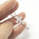 LG CROSS-03 クロス　K18YG (K18PGも可) 3mmの誕生石 14石のダイヤモンド [遺骨ペンダント・樹脂タイプ完全防水]   ※本店限定取扱商品