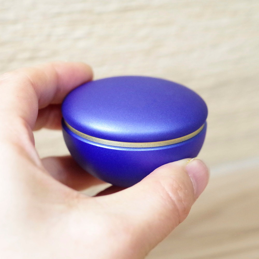 made in japan 金属製のミニ骨壷 わかな ～瑠璃～