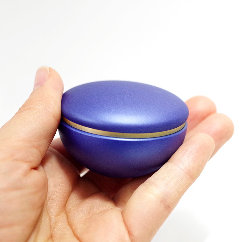 made in japan 金属製のミニ骨壷 わかな ～瑠璃～