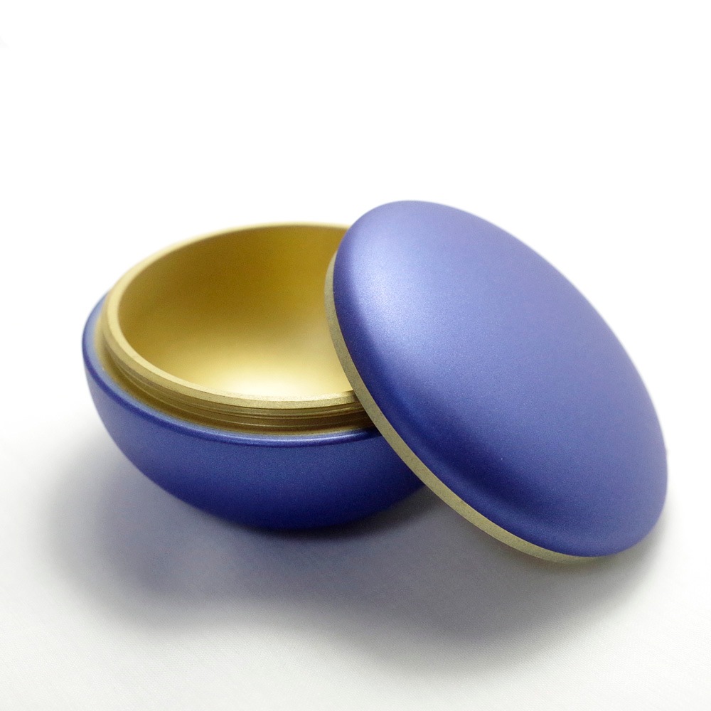 made in japan 金属製のミニ骨壷 わかな ～瑠璃～