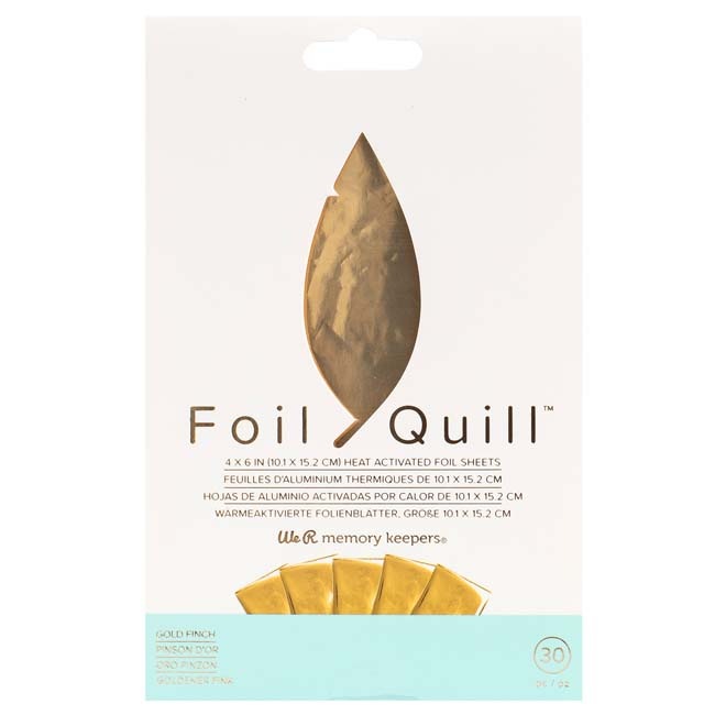 WRMK-660667 Foil Quill Foil Sheets 4 x 6 Inch Sheets - Gold Finch (30 Piece)