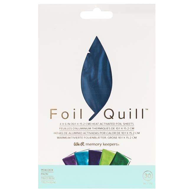 WRMK-660673 Foil Quill Foil Sheets 4 x 6 Inch Sheets - Peacock (30 Piece)