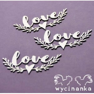 Wy-25064 MR&MRS - napis love z ornamentem