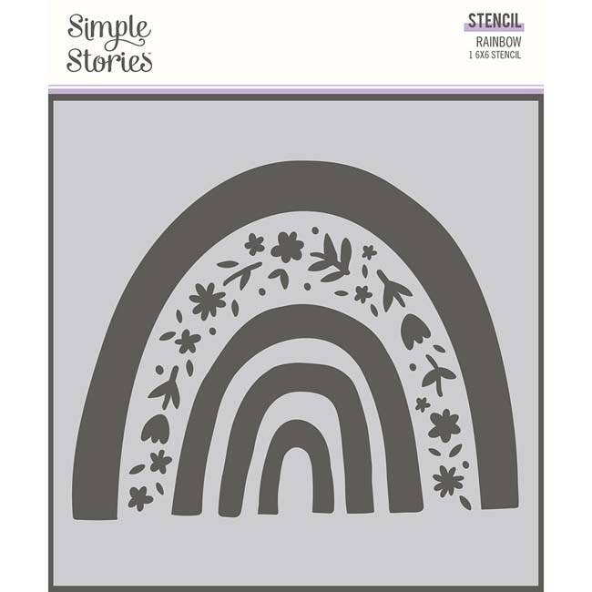 ��50%OFF SALE��SS-14625 Bunnies + Blooms - 6x6 Stencil - Rainbow