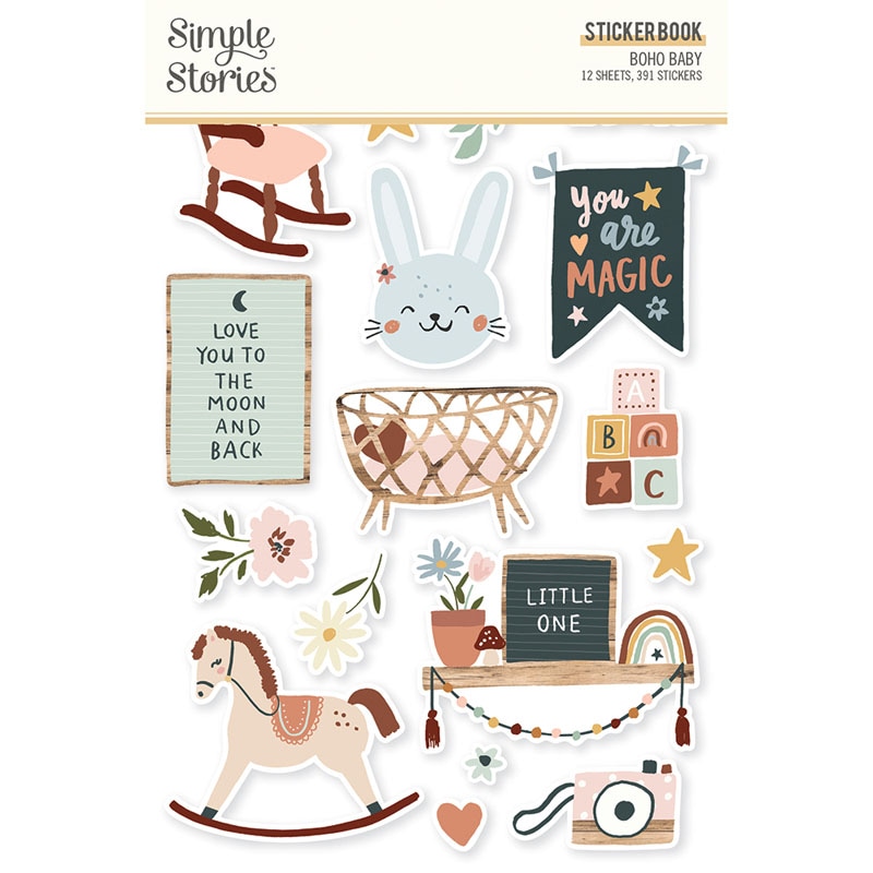 ��50%OFF SALE��SS-17520 Boho Baby - Sticker Book