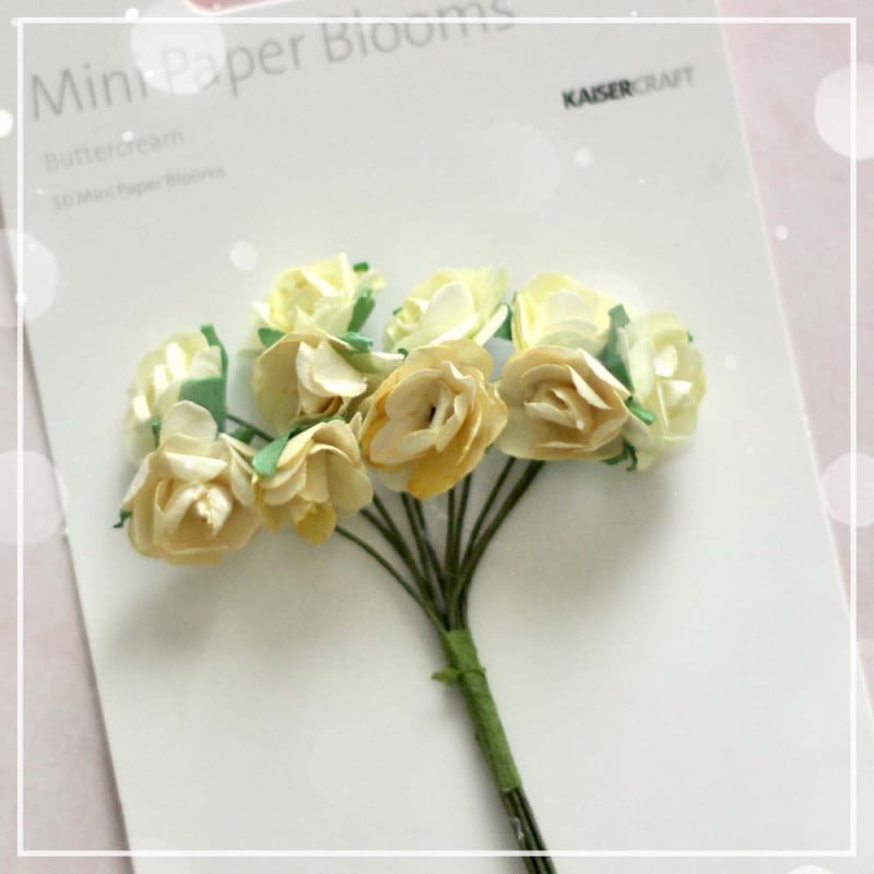 55%OFF̲ʡKS-F646 Mini Paper Blooms- Buttercream