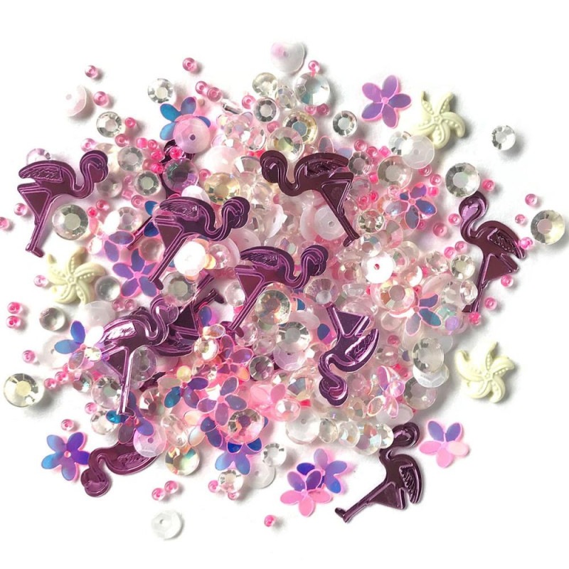 BG-SPK130 Sparkletz Embellishment Pack Pink Flamingo