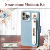 ޤʪSmartphone Minibook Leather Dusty Blue-åȸꥪꥸʥڡѡåץܡɡ쥯ȥ٥դ-