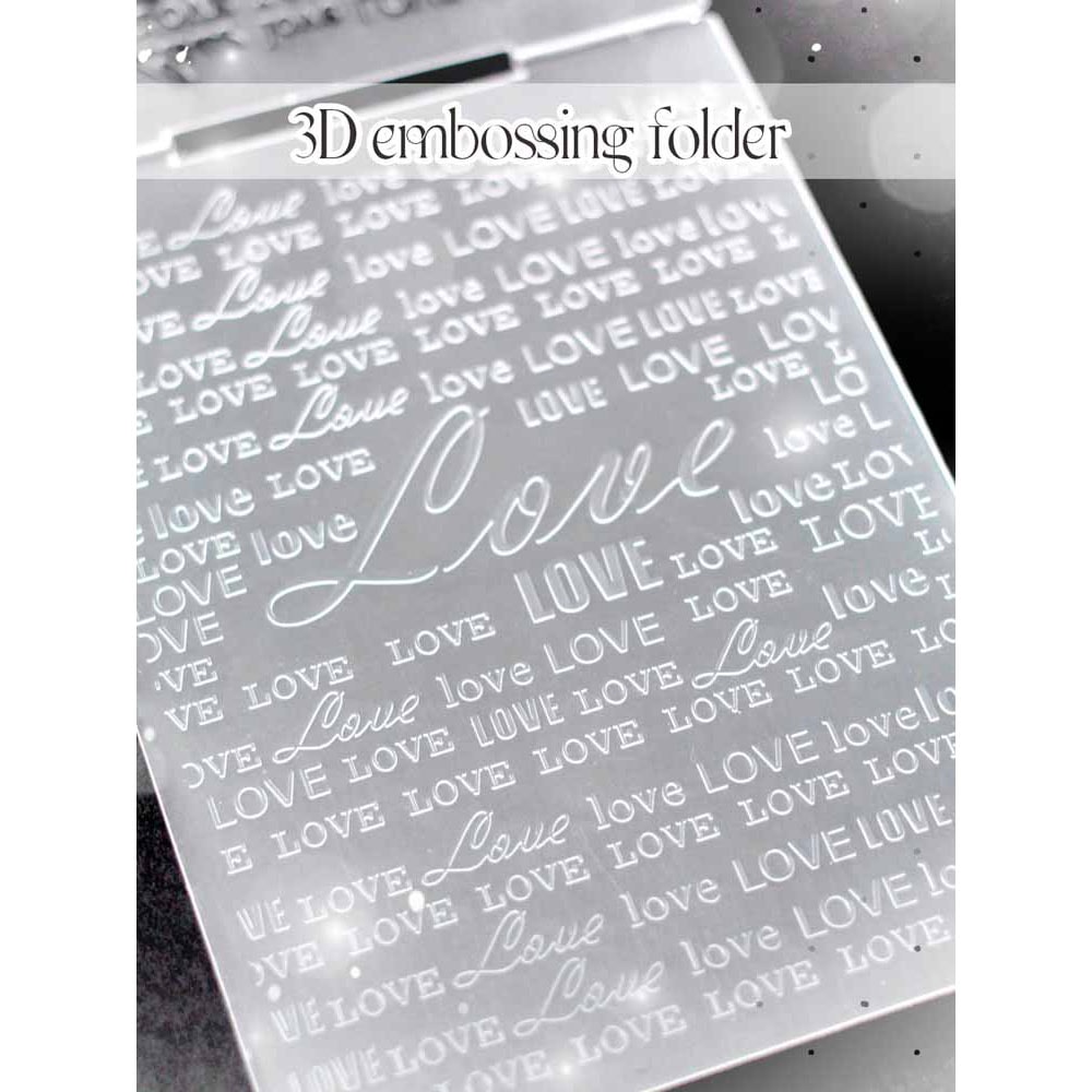 MP-61863 3D embossing folder【Love】 | カッティング/ダイカット