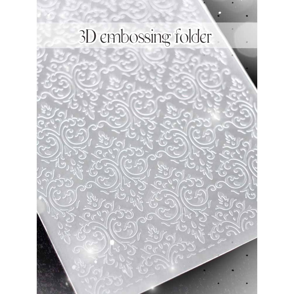 MP-61864 3D embossing folder【damask】 | カッティング/ダイカット