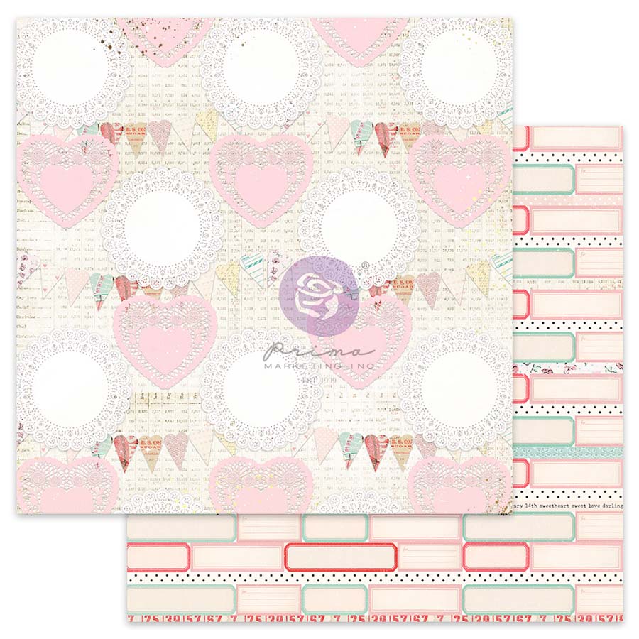 ��50%OFF SALE��PR-999261 Love Notes Collection 12x12 Sheet - Sweet Laces B-13-11