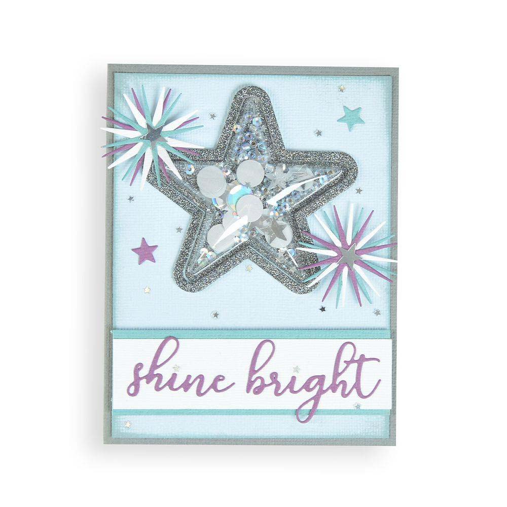 50%OFF Sizzix-664480 Framelits Die Set 9PK w/Stamps