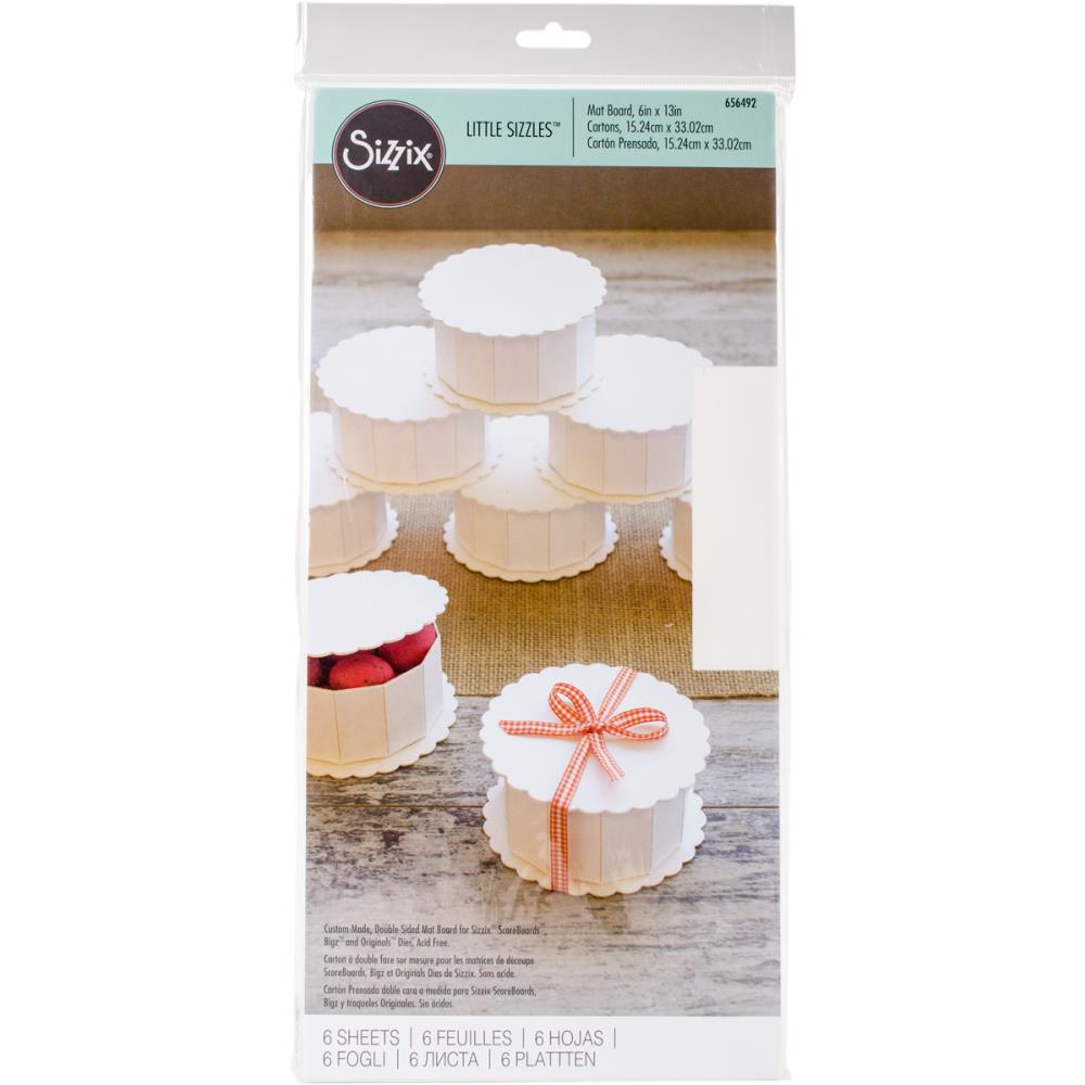 50%OFF Sizzix-656492 Mat Board 6" x 13" White