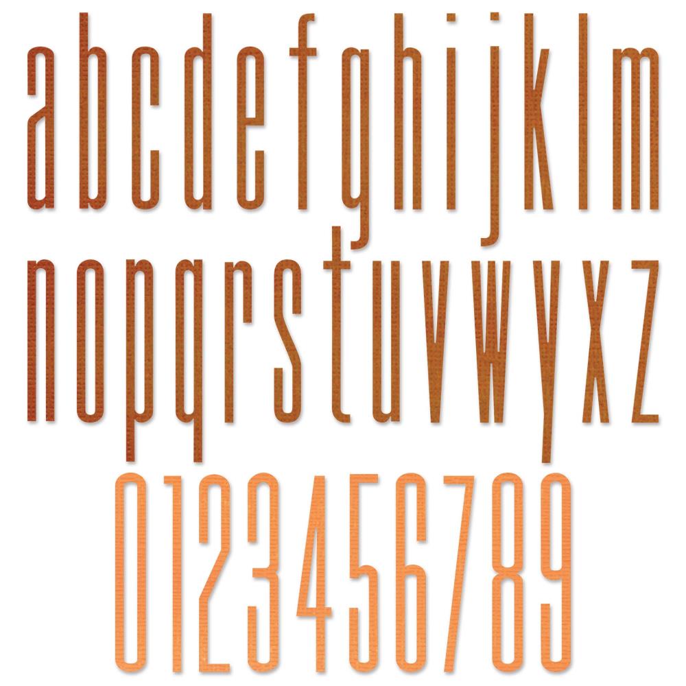 50%OFF Sizzix-665207 Alphanumeric Stretch Lower & Numbers by Tim Holtz