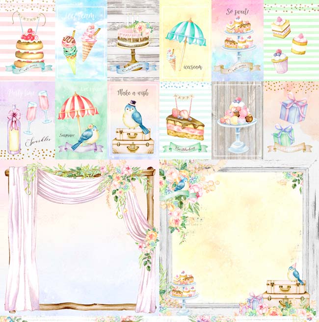 ��50%OFF SALE��MP-60126 12x12 So Sweet Sweet Cards