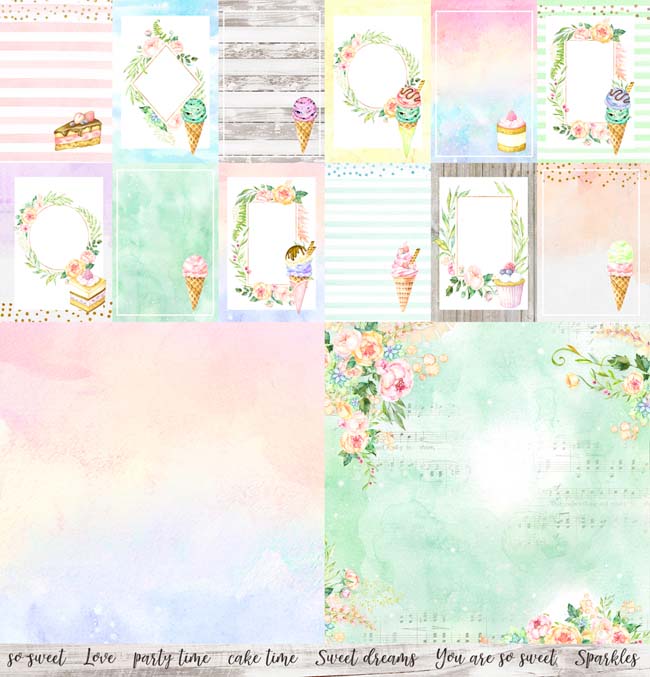 ��50%OFF SALE��MP-60126 12x12 So Sweet Sweet Cards