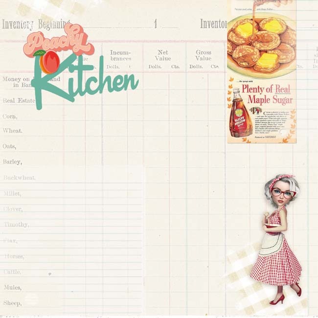 ��50%OFF SALE��MP-60276 Vintage Recipes Peachy C-7-1