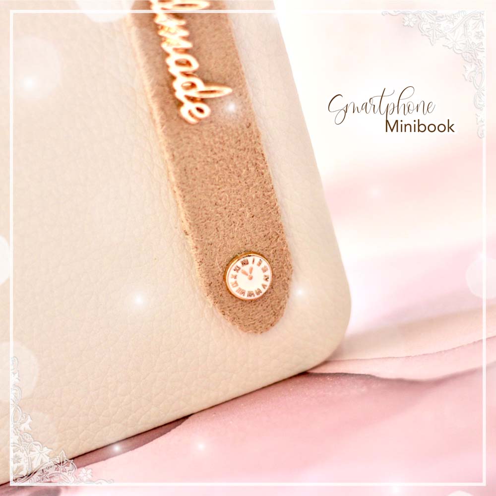 ޤʪSmartphone Minibook Leather White/Ivory-åȸꥪꥸʥڡѡåץܡɡ쥯ȥ٥դ-