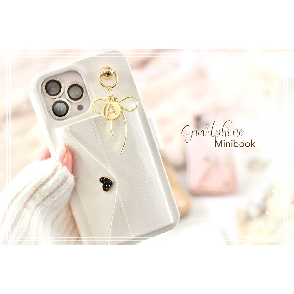 ޤʪSmartphone Minibook Leather White/Ivory-åȸꥪꥸʥڡѡåץܡɡ쥯ȥ٥դ-