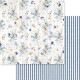 MP-60902 Dusty Blue Floral 12x12 Delicate Blossom