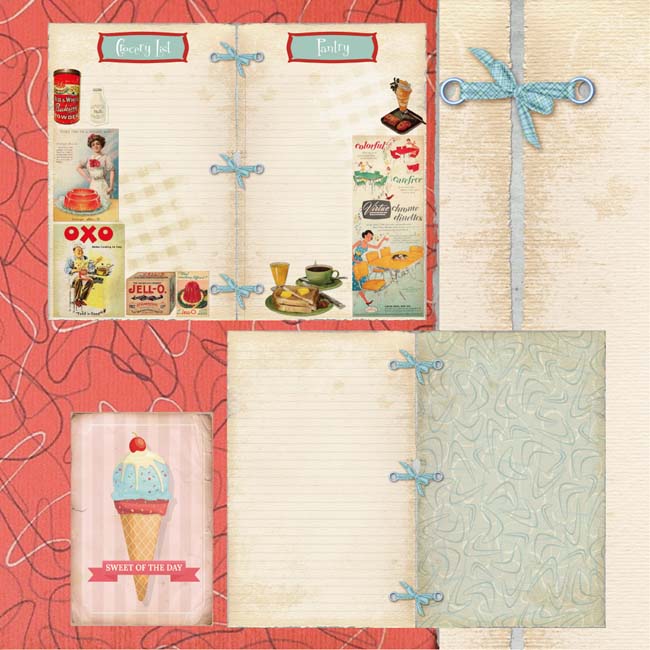 ��50%OFF SALE��MP-60280 Vintage Recipes Grocery List C-7-5