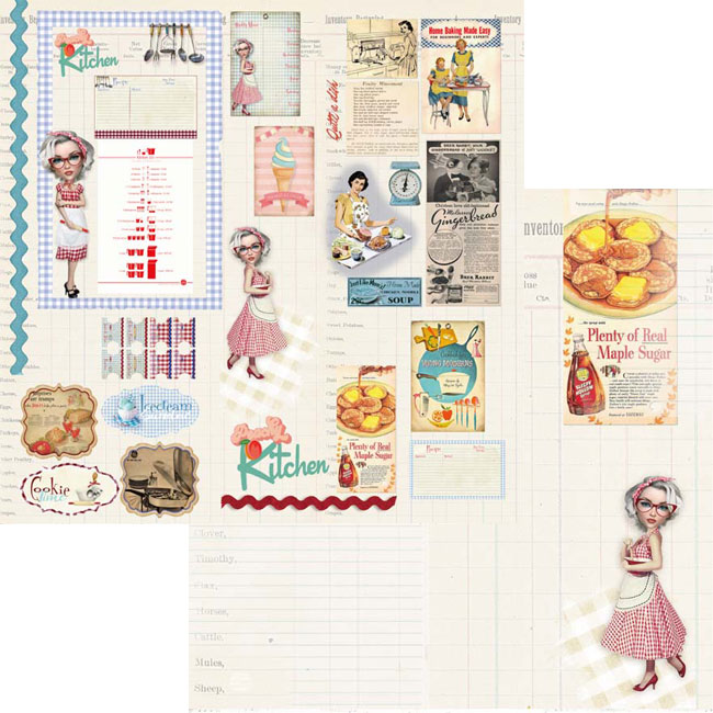 ��50%OFF SALE��MP-60282 Vintage Recipes 12x12 Collection Pack