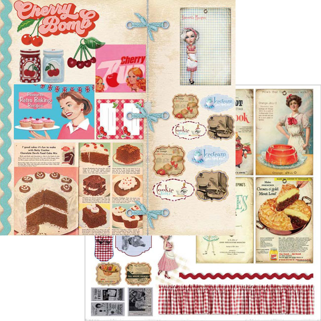 ��50%OFF SALE��MP-60282 Vintage Recipes 12x12 Collection Pack