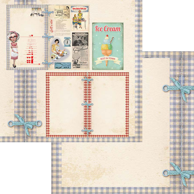 ��50%OFF SALE��MP-60282 Vintage Recipes 12x12 Collection Pack