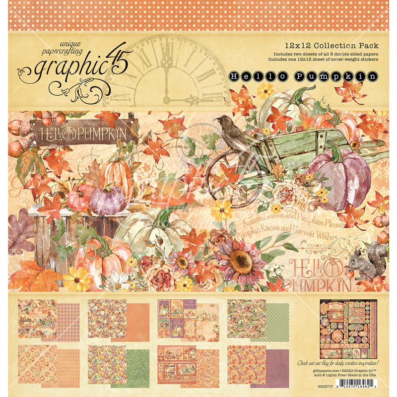 30%OFF̲ʡGR-4502717 Hello Pumpkin 12x12 Collection Pack with Stickers