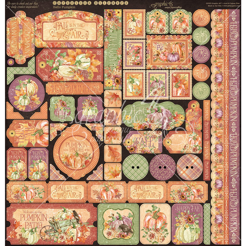 30%OFF̲ʡGR-4502717 Hello Pumpkin 12x12 Collection Pack with Stickers