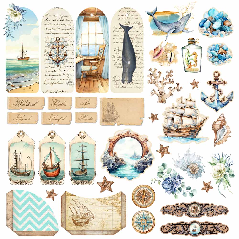 MP-61663 Sail Away 12x12 Tides