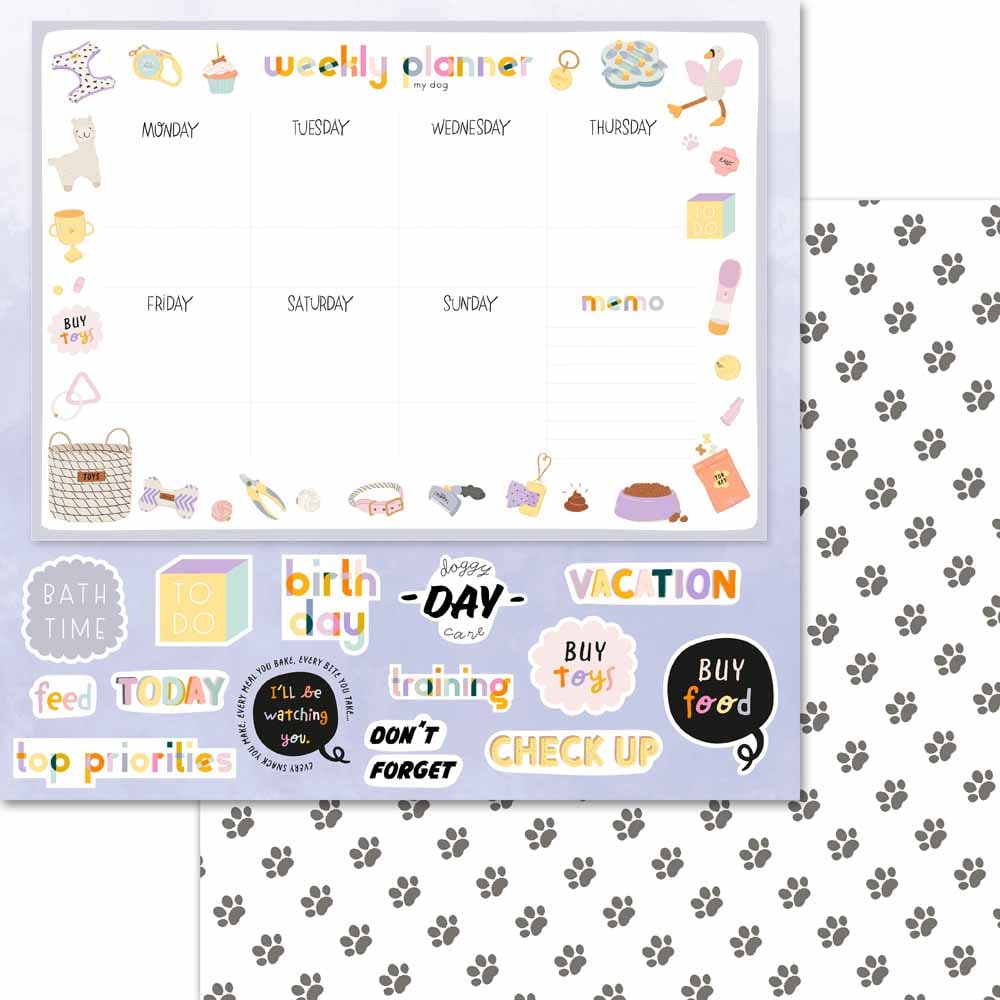 MP-61677 Pet Life 12x12 Weekly Planner