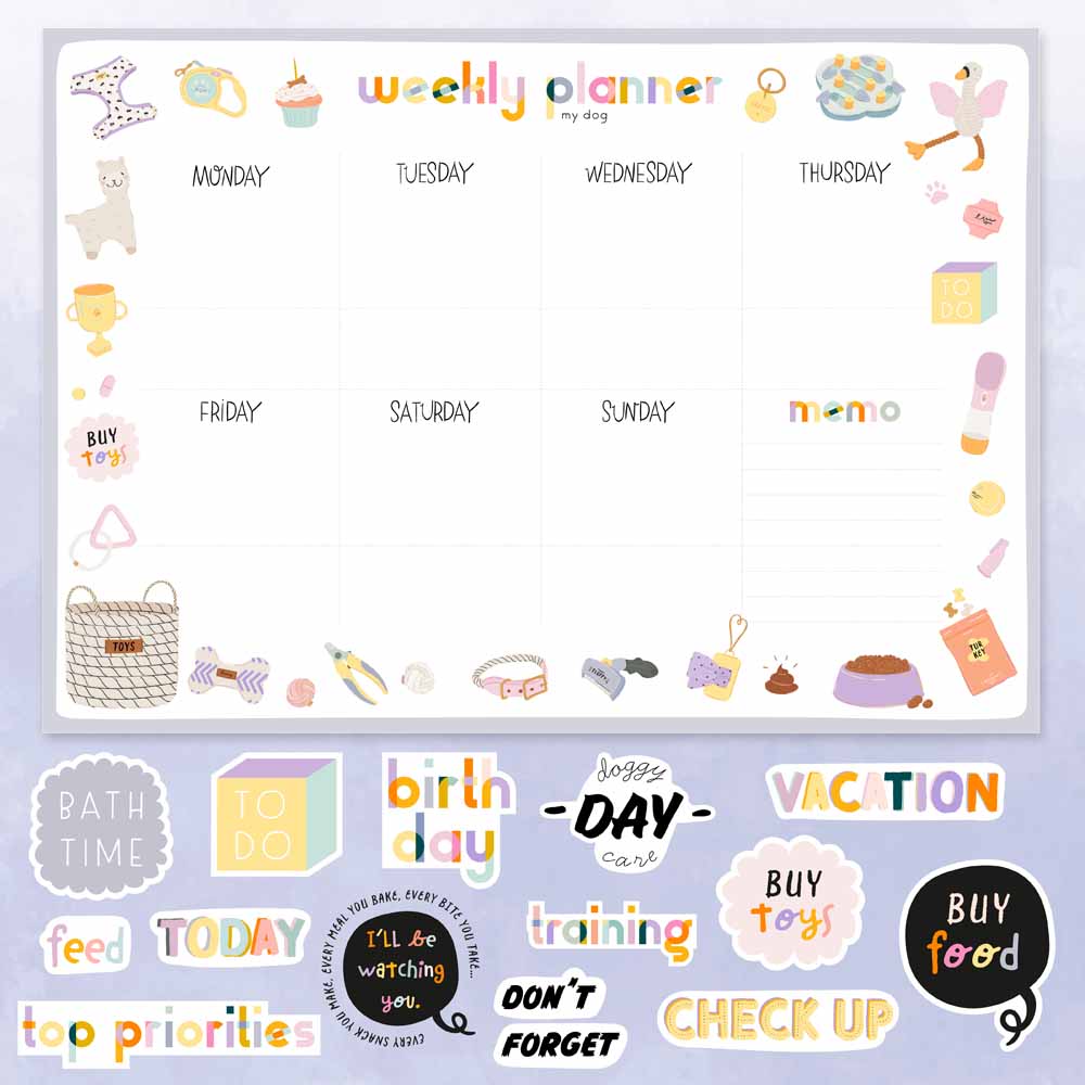 MP-61677 Pet Life 12x12 Weekly Planner