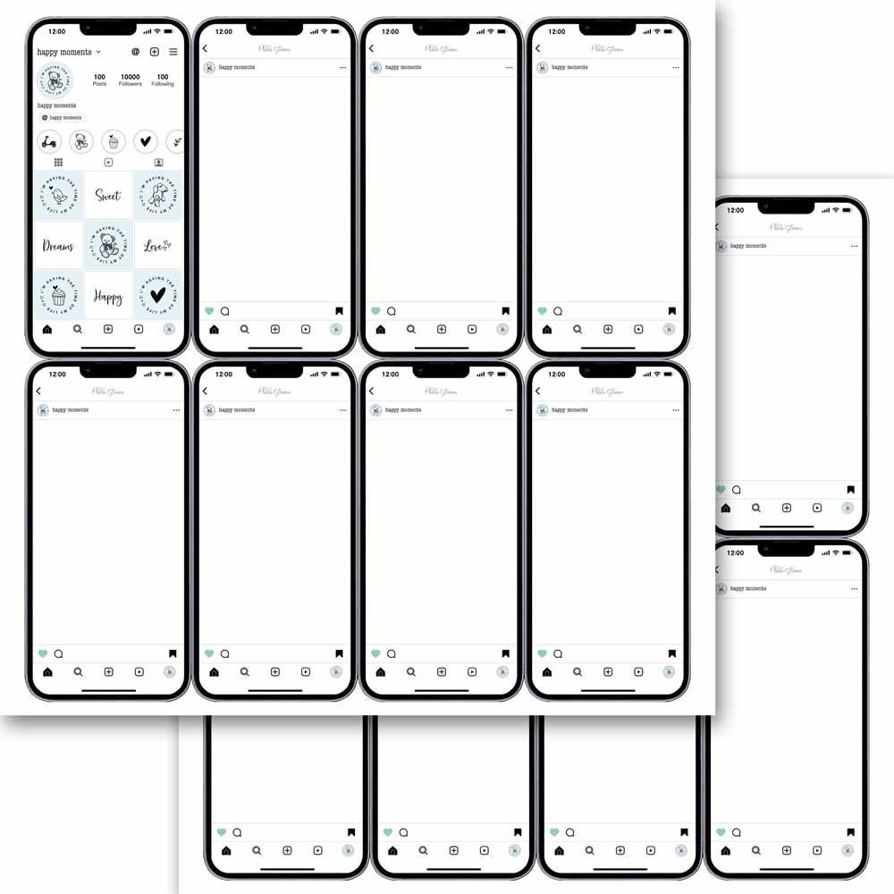 MP-61770 Kawaiiphone Happy Moments Blue 12x12