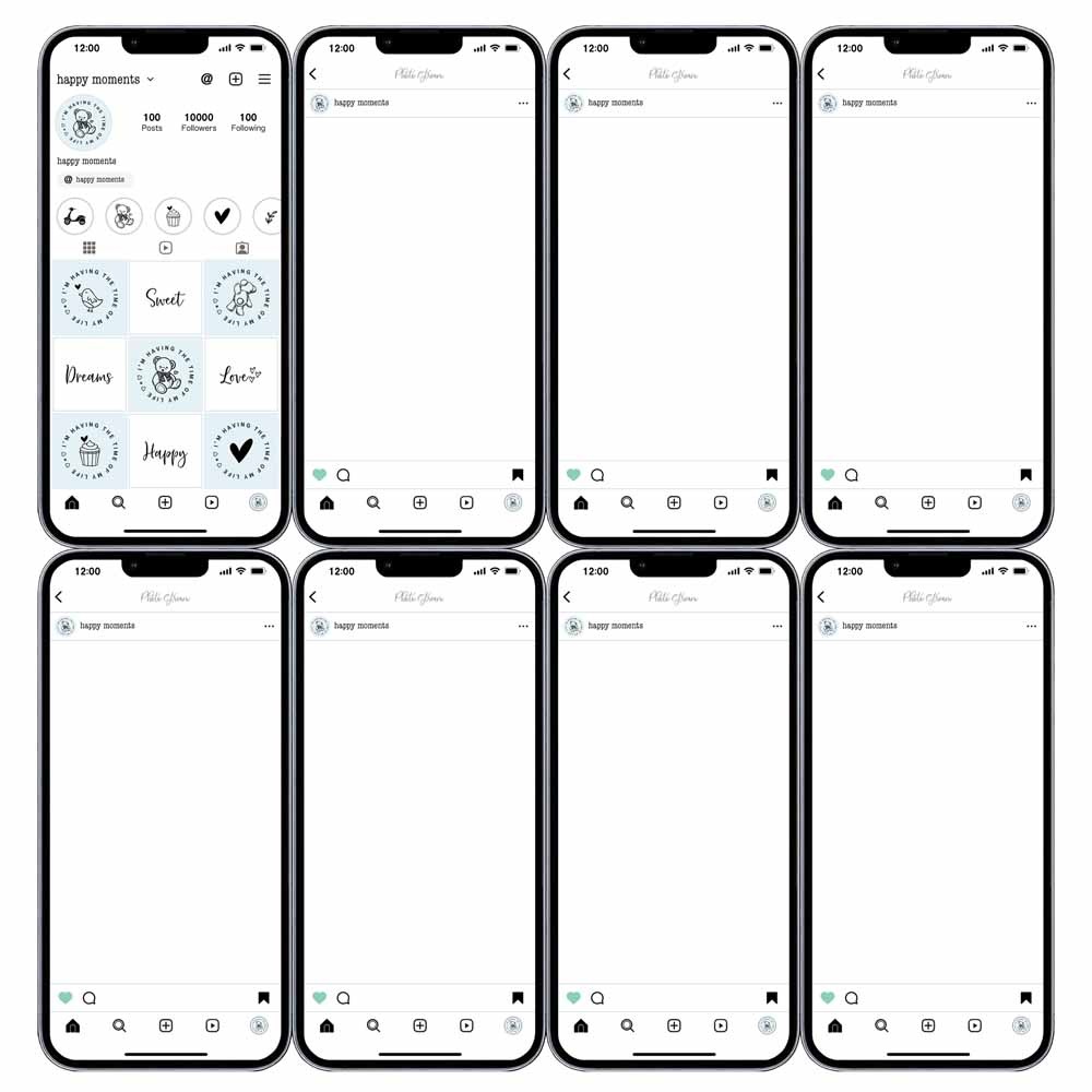 MP-61770 Kawaiiphone Happy Moments Blue 12x12