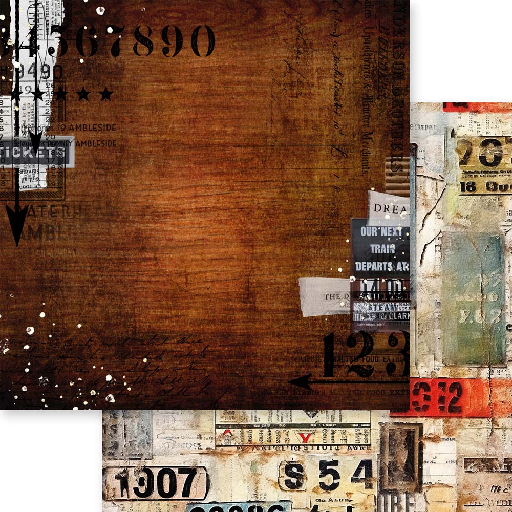 MP-61590  Industrial Chic Aged wood 12x12