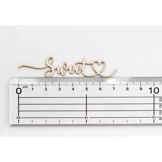 MP-60558 Chipboard Embellishment Sweet / 3pcs